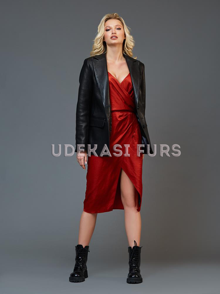 Картинка Кожаный пиджак 5528-01 от магазина  Udekasi Furs  - #1