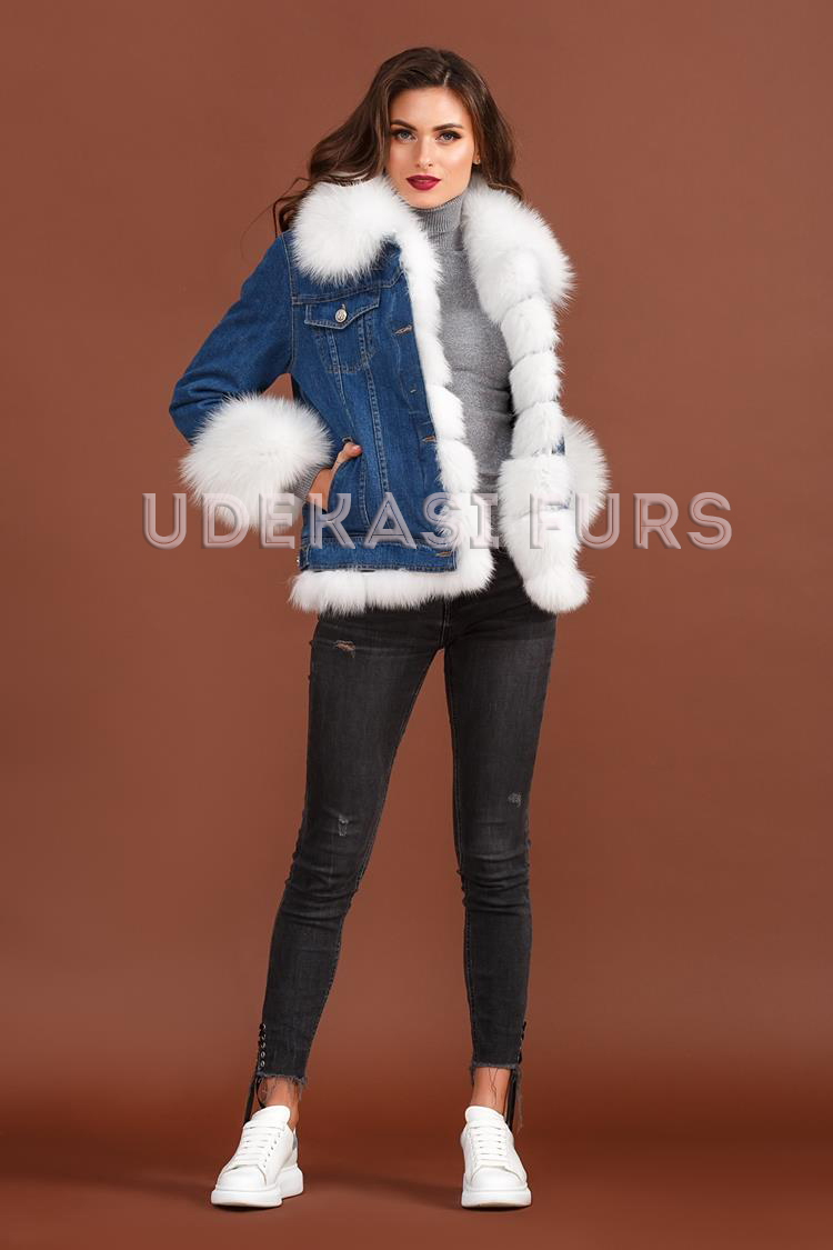 Джинсовая куртка с песца 5375-003 от магазина Udekasi Furs - #2