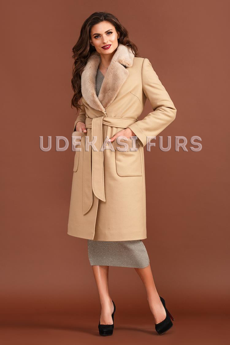 Пальто с мехом норки 9033-13 Udekasi Furs 
