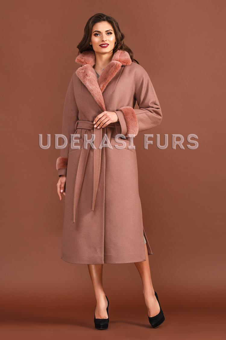 Пальто с мехом норки 9034-01 Udekasi Furs 