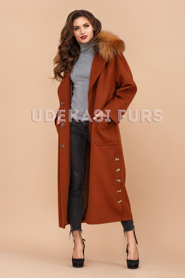 Пальто с мехом Gold Cross Fox 9059-02 Udekasi Furs 